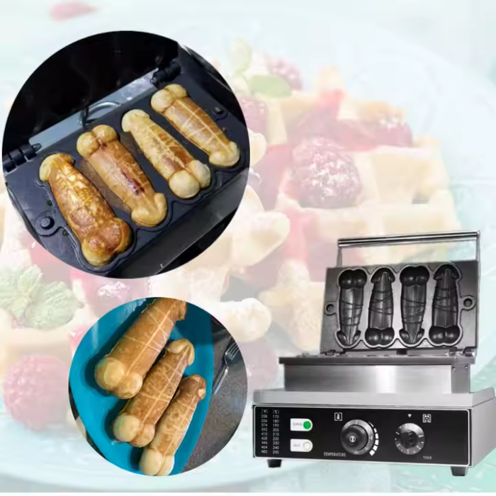 Commercial Stainless Steel Pussy Shaped Waffle Maker Hot Sale Penis Waffle Cone Baker Maker Machine - Image 2