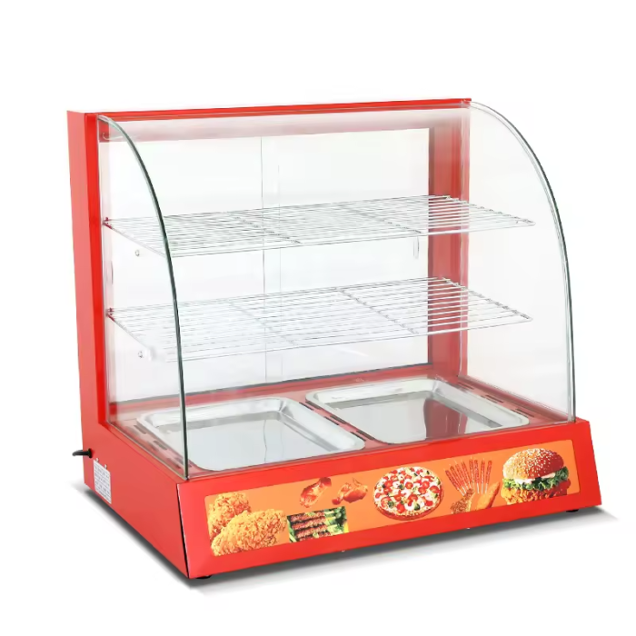 Commercial Table Top Stainless Steel Hot Food Pizza Pie Electric Heating Food Warming Showcase - Image 6