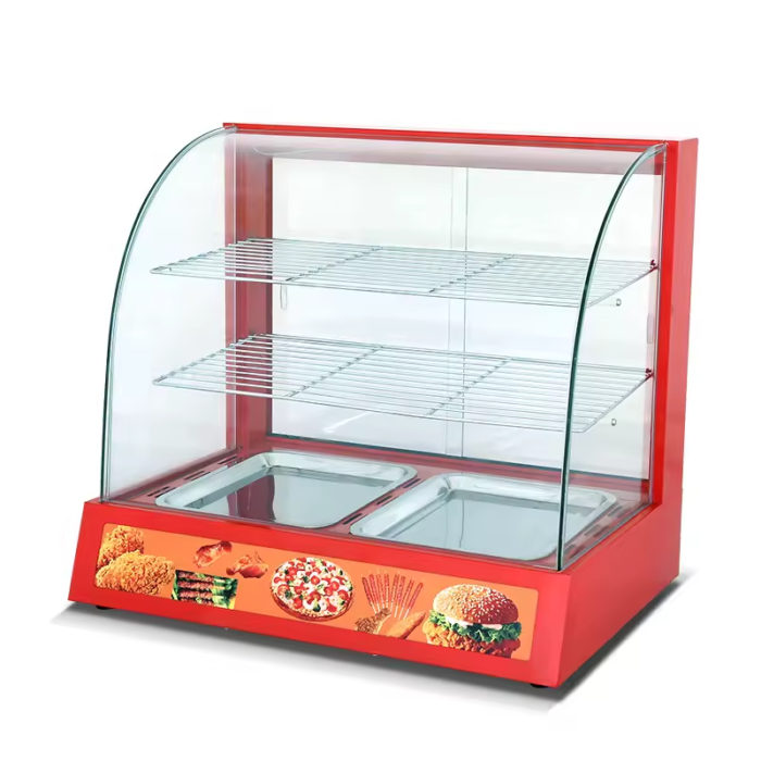 Commercial Table Top Stainless Steel Hot Food Pizza Pie Electric Heating Food Warming Showcase