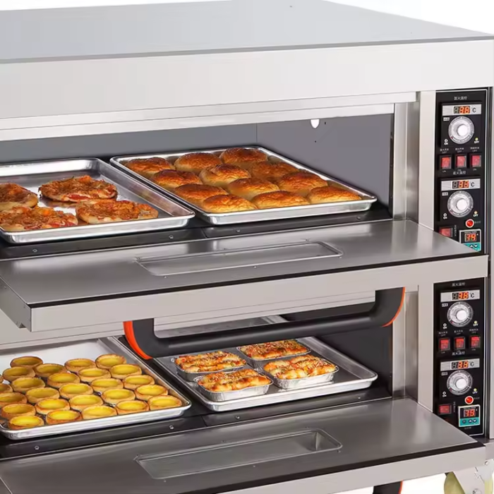 3 Deck 9 Tray Hot Sale Baking Oven Automatic Bakery Equipment Stainless Steel Commercial Electric Bread Baking Oven - Image 4