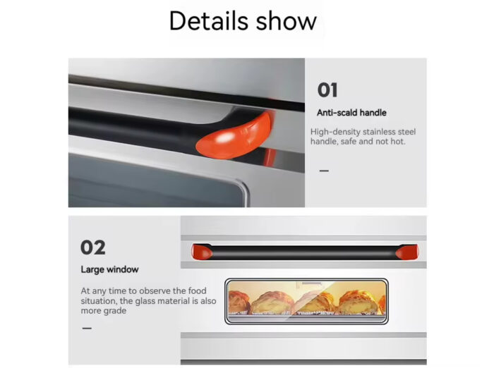 3 Deck 9 Tray Hot Sale Baking Oven Automatic Bakery Equipment Stainless Steel Commercial Electric Bread Baking Oven - Image 5
