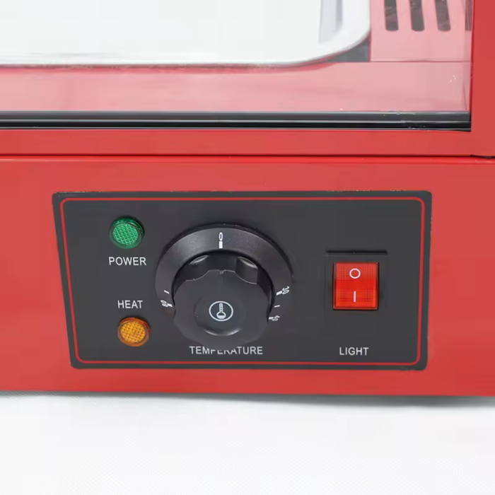 OEM ODM High Quality Table Top 3P Red Color Hot Food Pizza Pie Chips Hamburger Warmer Display Cabinet - Image 6