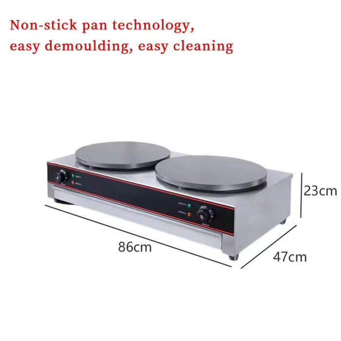 Commercial Gas 2 Double Stove Head Crepe and Pancake Makers Crepe Stick Maker for Kitchen - Image 3
